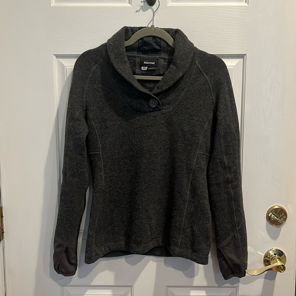 Marmot Wool Shawl Collar Sweater Size S